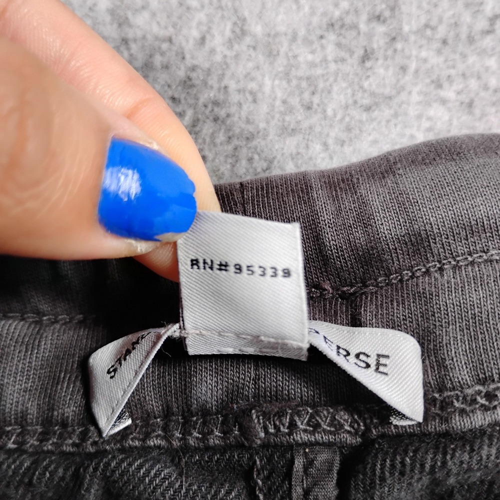 James Perse Standard Soft Drape Pants Gray Drawstring Tapered WKL1730 Size 3 L - Picture 4 of 11